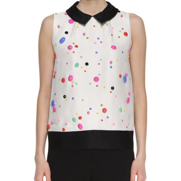 Kate Spade Tops - NWT Kate Spade Harlow Sleeveless Beaded Blouse